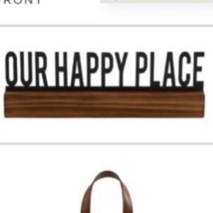 Our happy place accent table topper sign